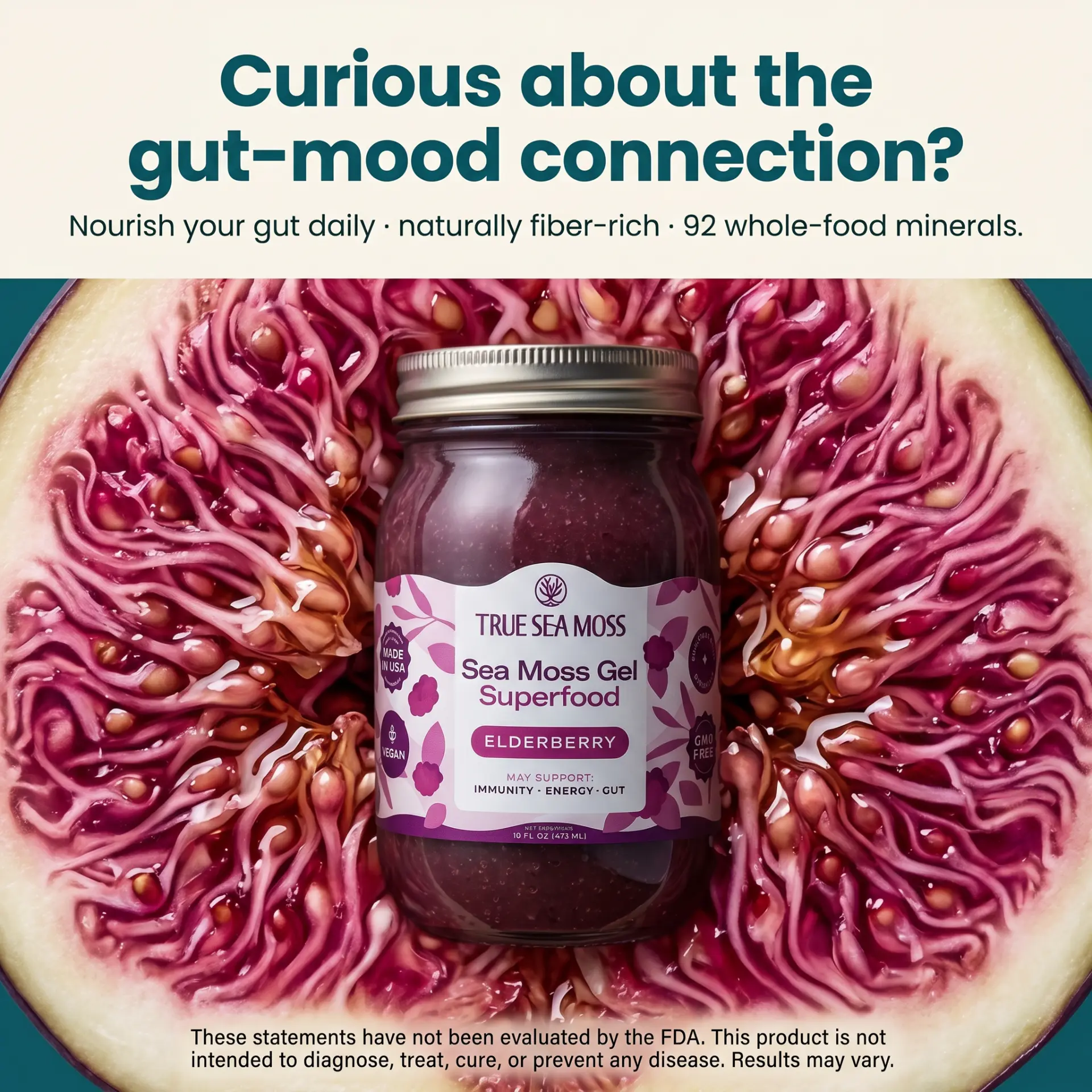 True Sea Moss fig flavor static ad creative